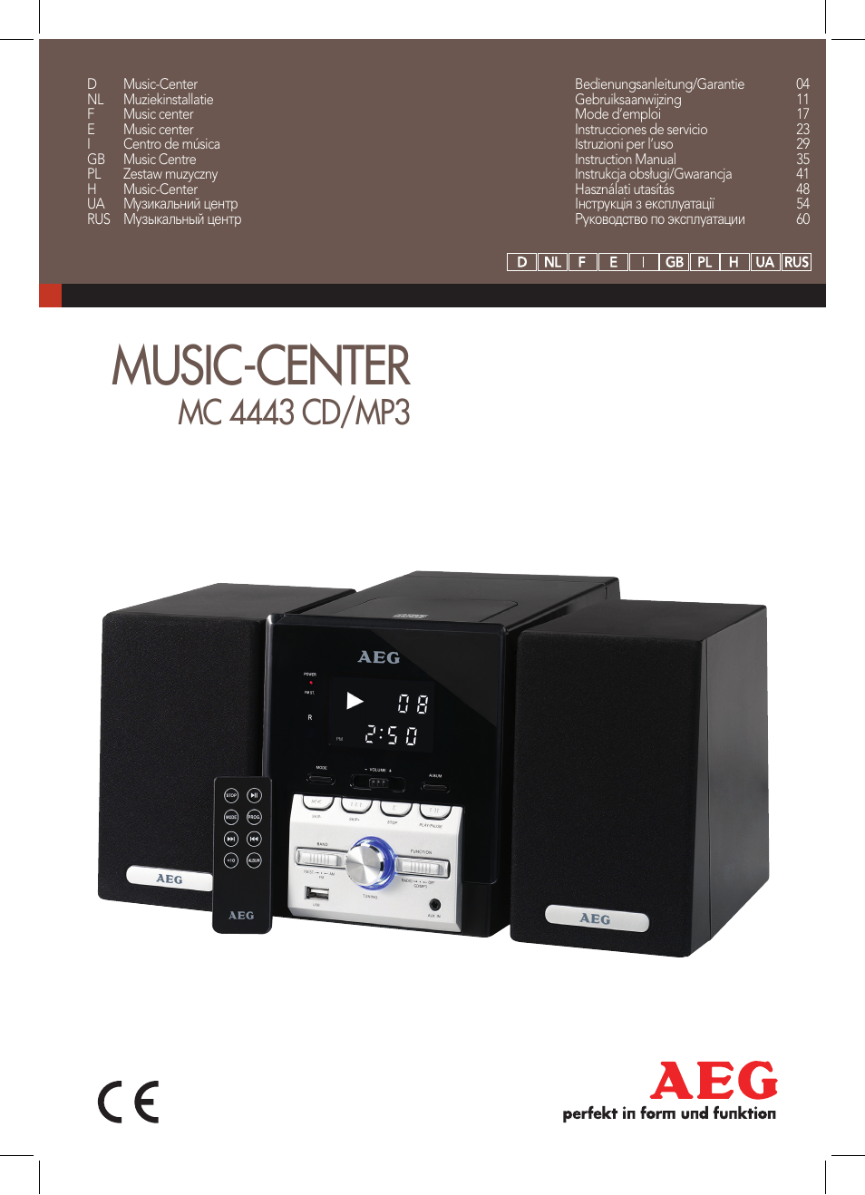 AEG MC 4443 CD-MP3 User Manual | 66 pages