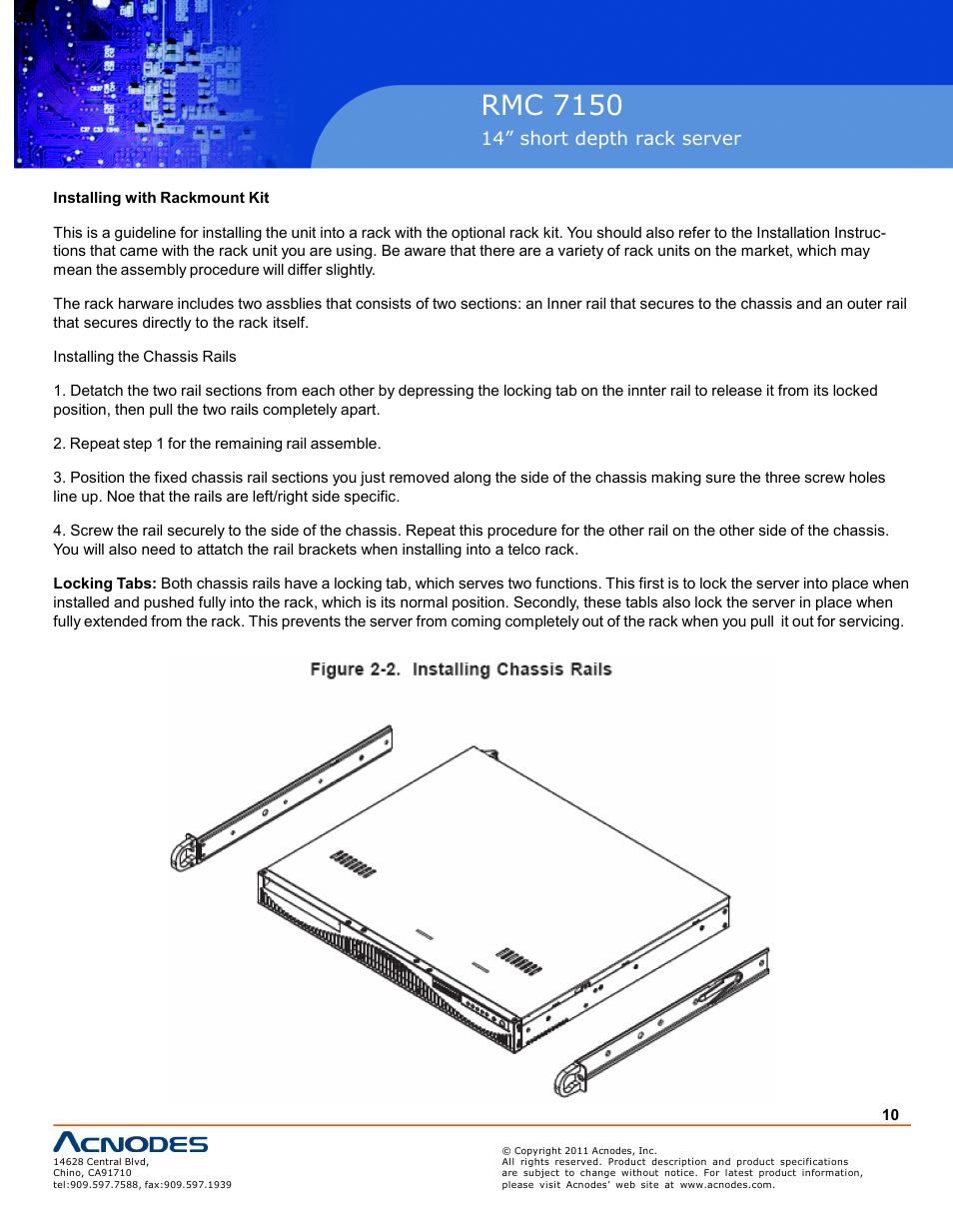 Pc 5150, Rmc 7150 | Acnodes RMC 7150 User Manual | Page 10 / 66