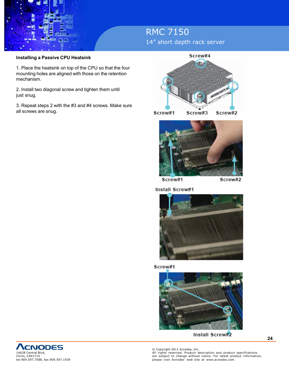 Pc 5150, Rmc 7150, Inch touch panel pc | 14” short depth rack server | Acnodes RMC 7150 User Manual | Page 24 / 66