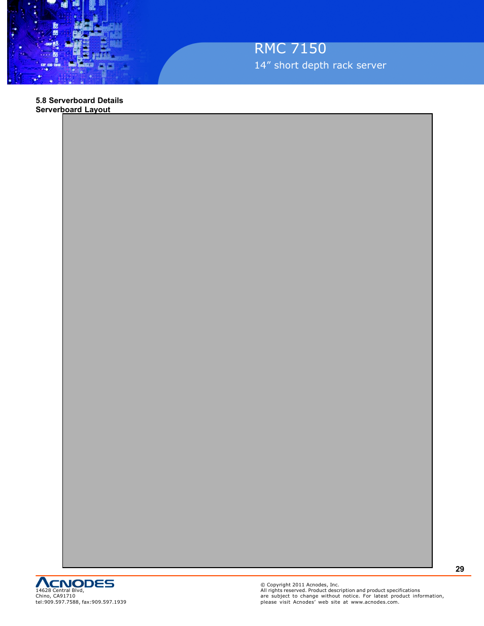 Rmc 7150, 14” short depth rack server | Acnodes RMC 7150 User Manual | Page 29 / 66