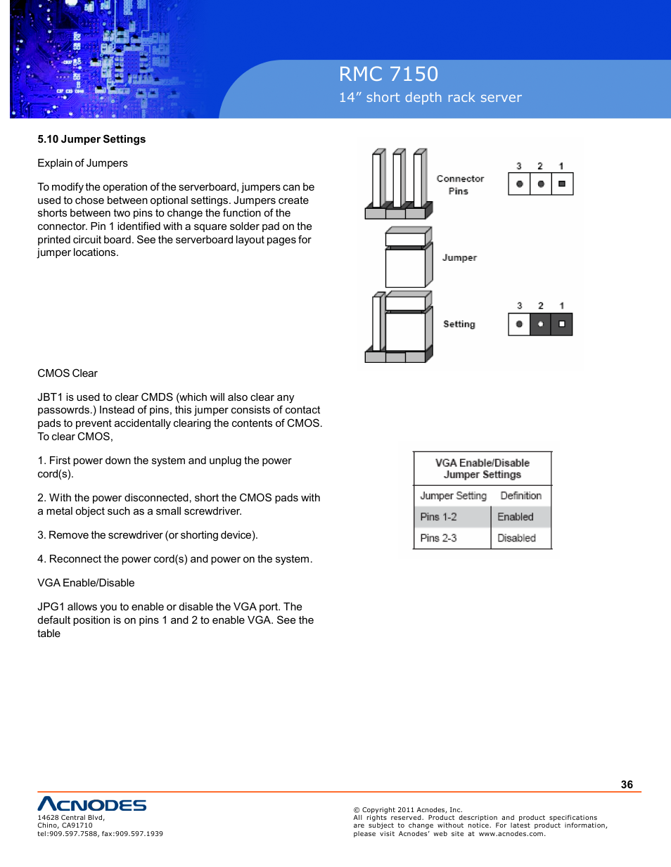 Pc 5150, Rmc 7150 | Acnodes RMC 7150 User Manual | Page 36 / 66