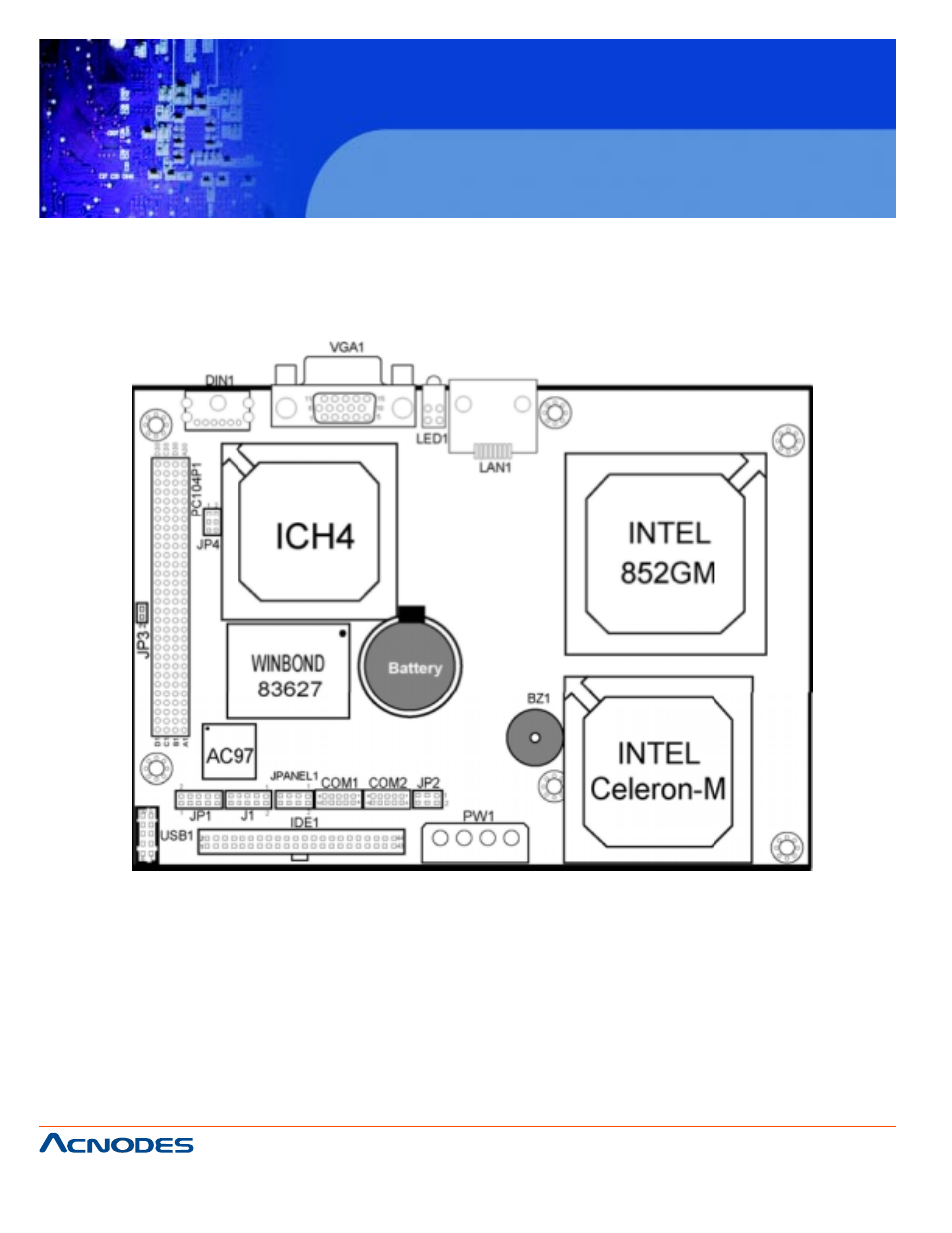 Fes7611, 2 component locations | Acnodes FES7611 User Manual | Page 14 / 82