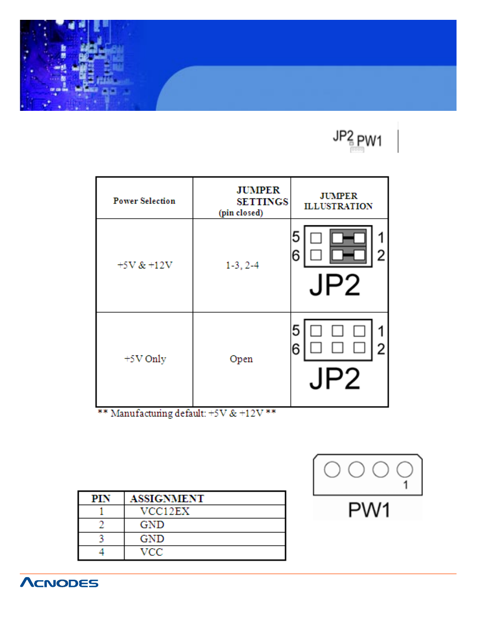 Fes7611, Power requirement selection, 15 at power connector | Acnodes FES7611 User Manual | Page 24 / 82