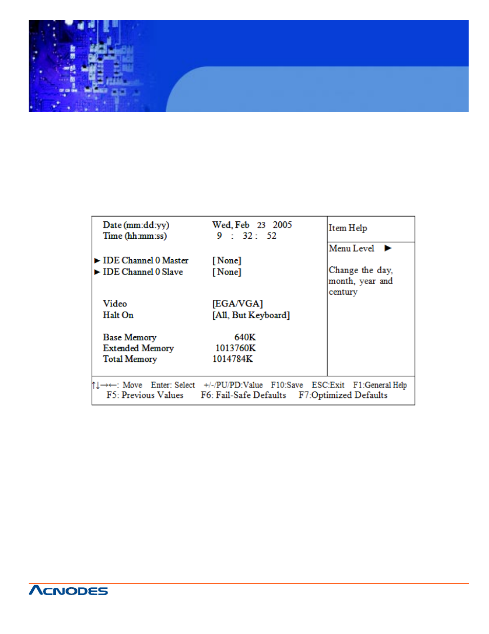 Fes7611, 3. the standard cmos features | Acnodes FES7611 User Manual | Page 41 / 82
