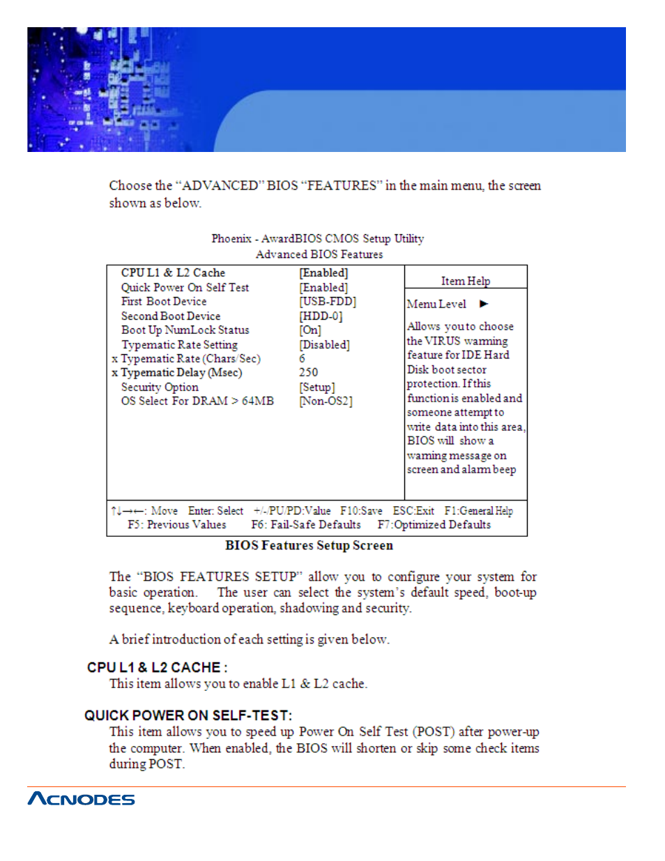 Fes7611, 4. the advanced bios features | Acnodes FES7611 User Manual | Page 46 / 82