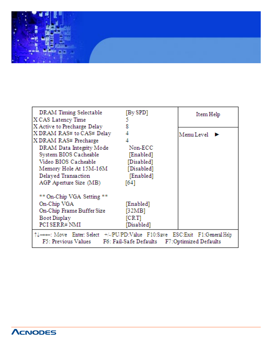 Fes7611, 5. advanced chipset features | Acnodes FES7611 User Manual | Page 48 / 82