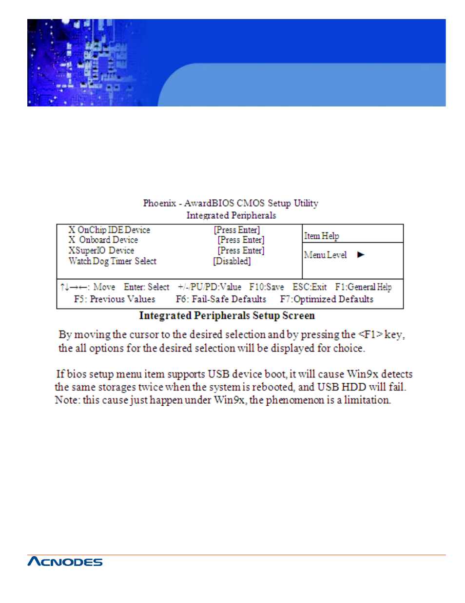 Fes7611, 6 integrated peripherals | Acnodes FES7611 User Manual | Page 51 / 82