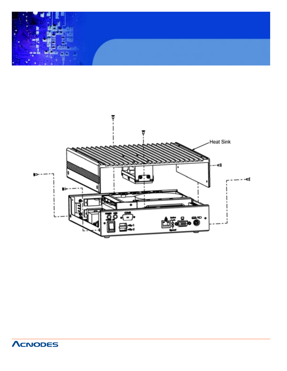 Fes7611, A.2 exploded diagram for system heat sink | Acnodes FES7611 User Manual | Page 66 / 82