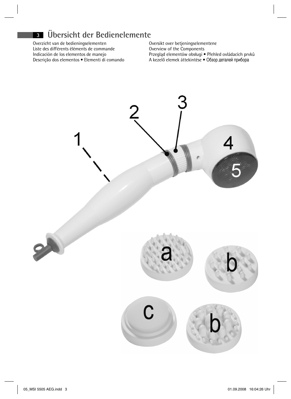 Übersicht der bedienelemente | AEG MSI 5505 User Manual | Page 3 / 30