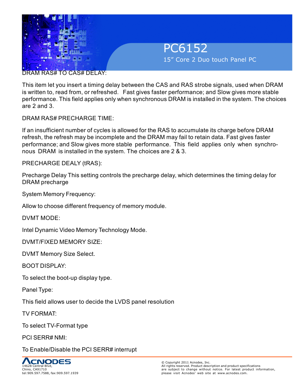 Pc6152 | Acnodes PC6152 User Manual | Page 57 / 77