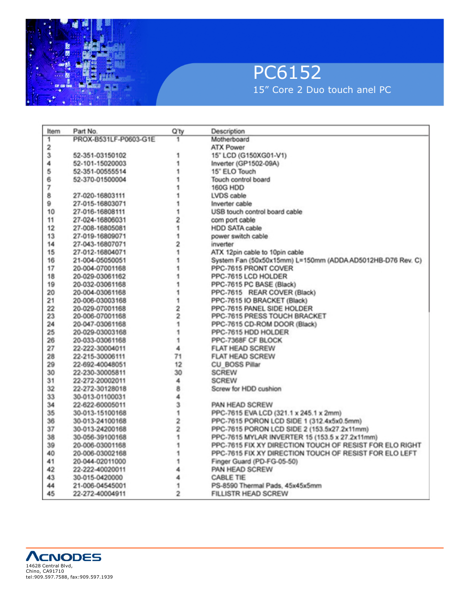 Pc6152 | Acnodes PC6152 User Manual | Page 70 / 77