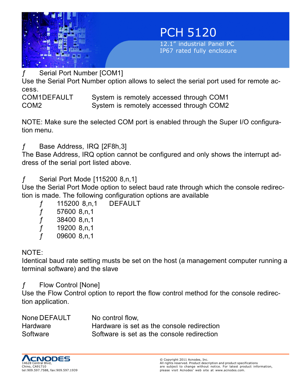 Pch 5120 | Acnodes PCH 5120 User Manual | Page 51 / 82