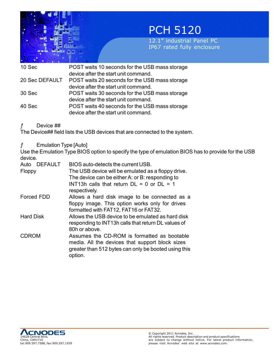 Pch 5120 | Acnodes PCH 5120 User Manual | Page 55 / 82