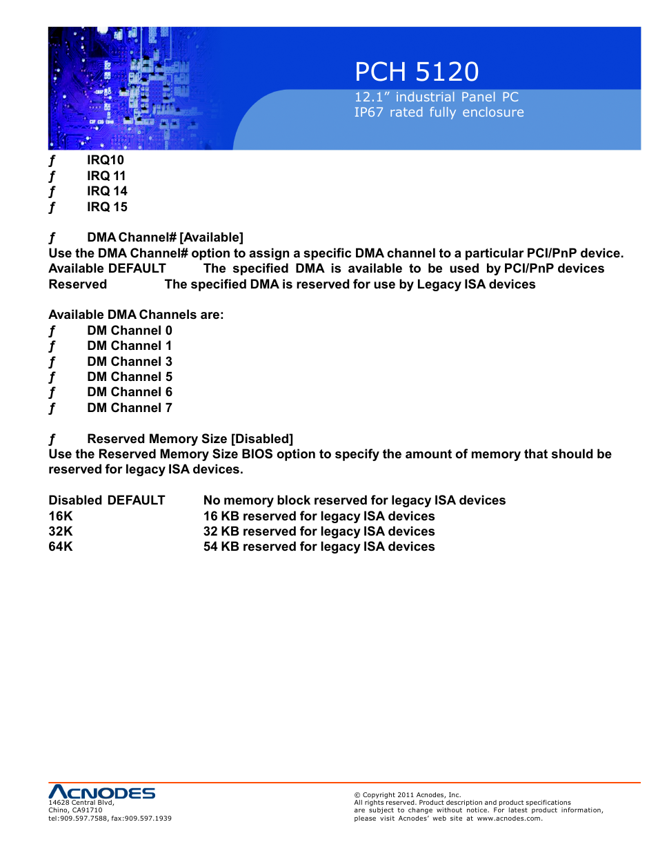 Pch 5120 | Acnodes PCH 5120 User Manual | Page 57 / 82