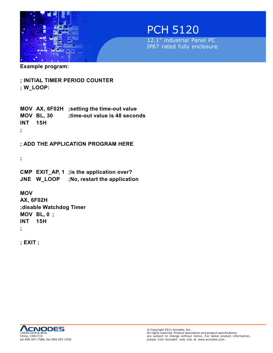 Pch 5120 | Acnodes PCH 5120 User Manual | Page 79 / 82