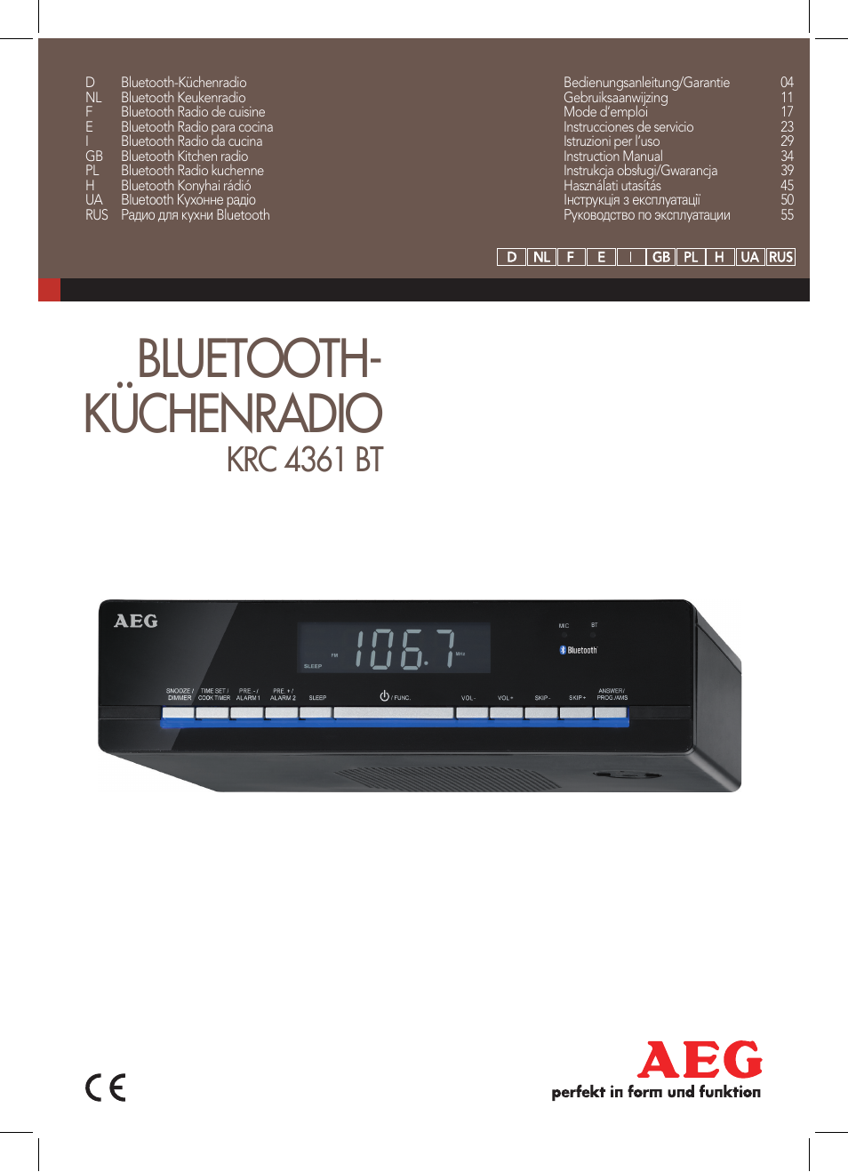 AEG KRC 4361 BT User Manual | 62 pages