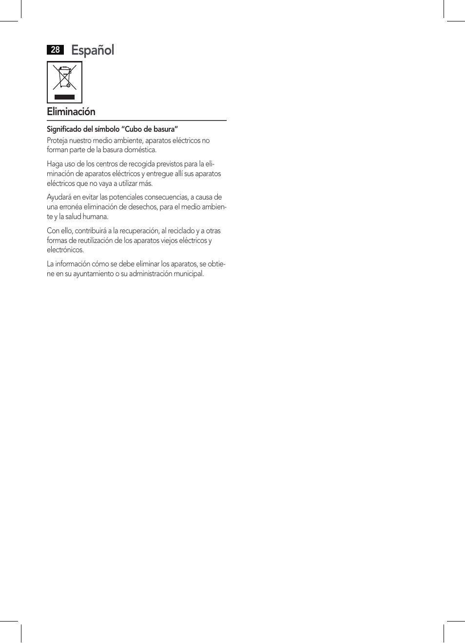 Español | AEG KRC 4361 BT User Manual | Page 28 / 62