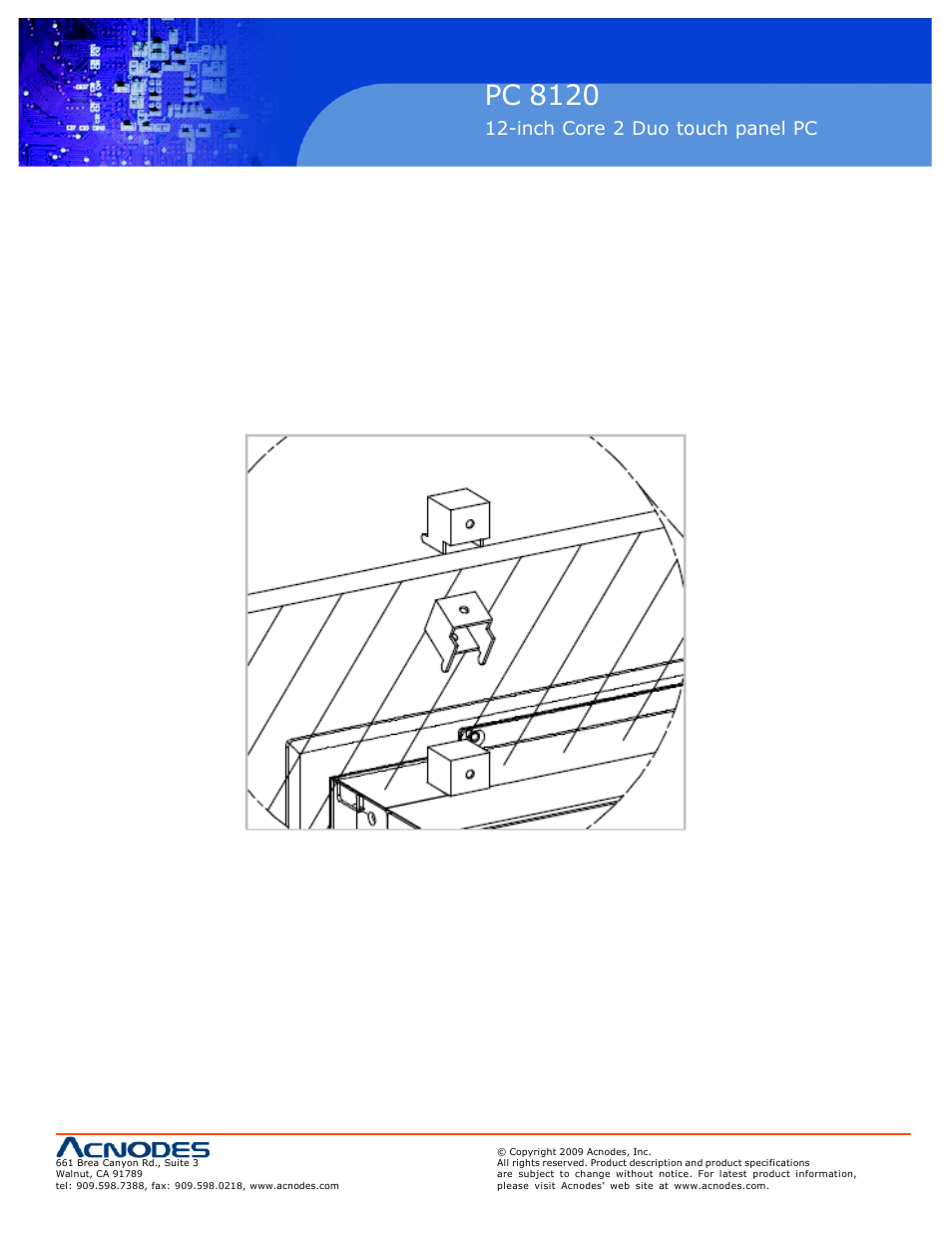 Pc 8120, Inch core 2 duo touch panel pc | Acnodes PC 8120 User Manual | Page 5 / 7