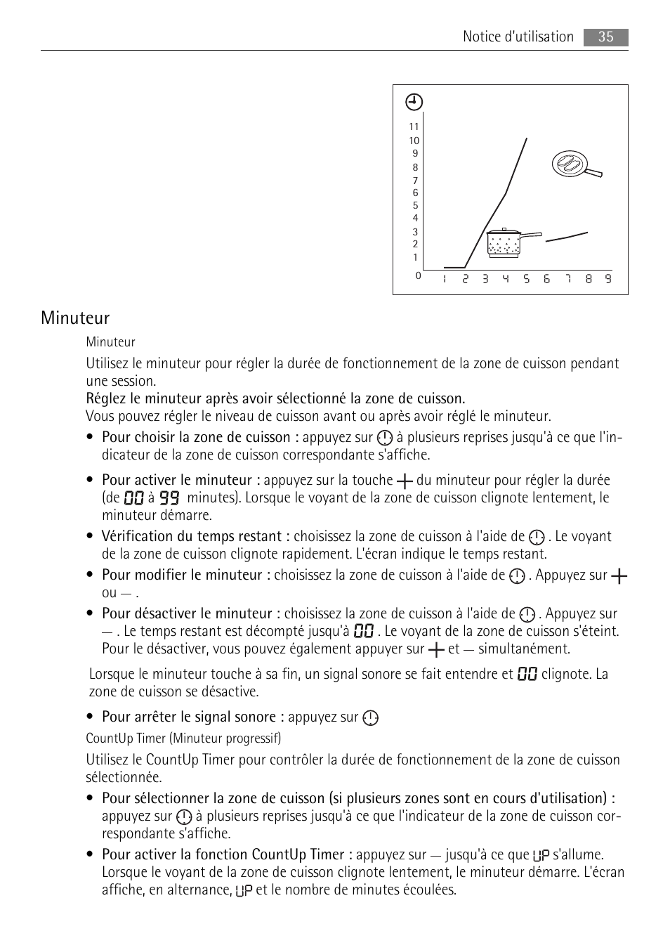 Minuteur | AEG HE604078XB User Manual | Page 35 / 56