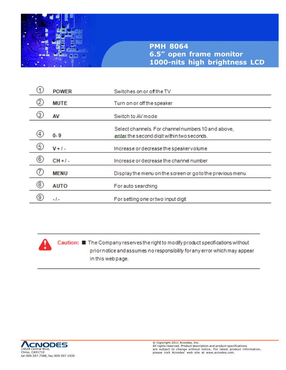 Acnodes PMH 8064 User Manual | Page 21 / 25