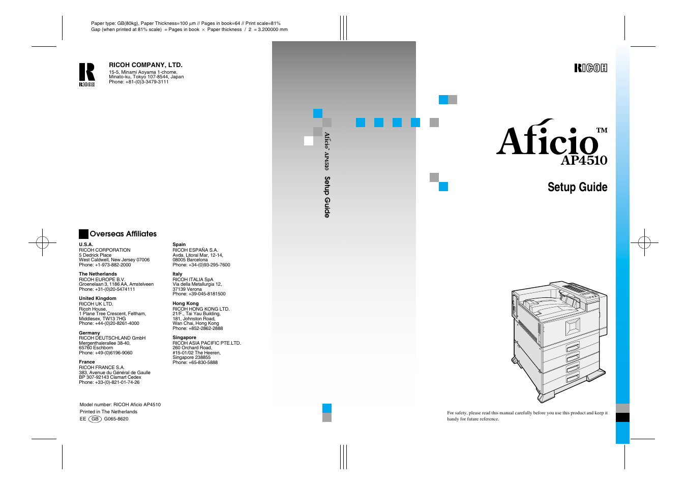 Acnodes Aficio AP4510 User Manual | 66 pages