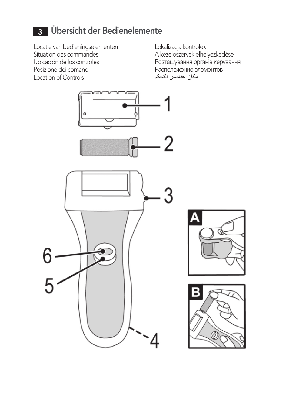 Übersicht der bedienelemente | AEG PHE 5642 User Manual | Page 3 / 58