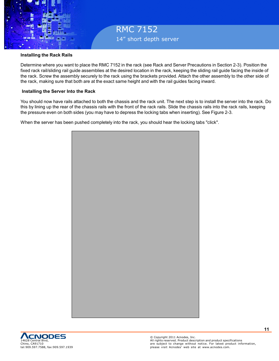 Rmc 7152 | Acnodes RMC 7152 User Manual | Page 11 / 68