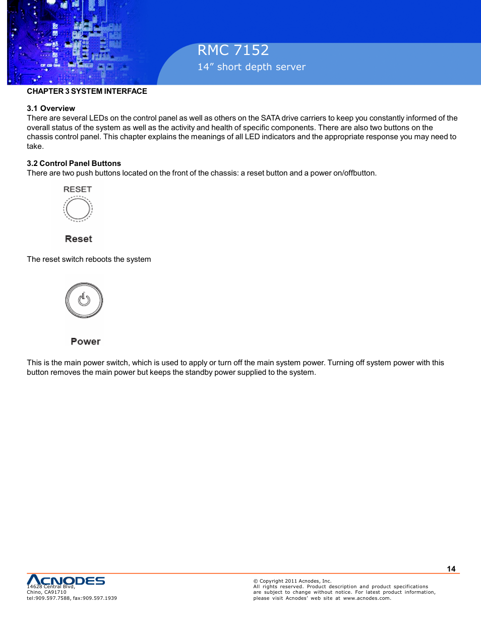 Pc 5150, Rmc 7152 | Acnodes RMC 7152 User Manual | Page 14 / 68