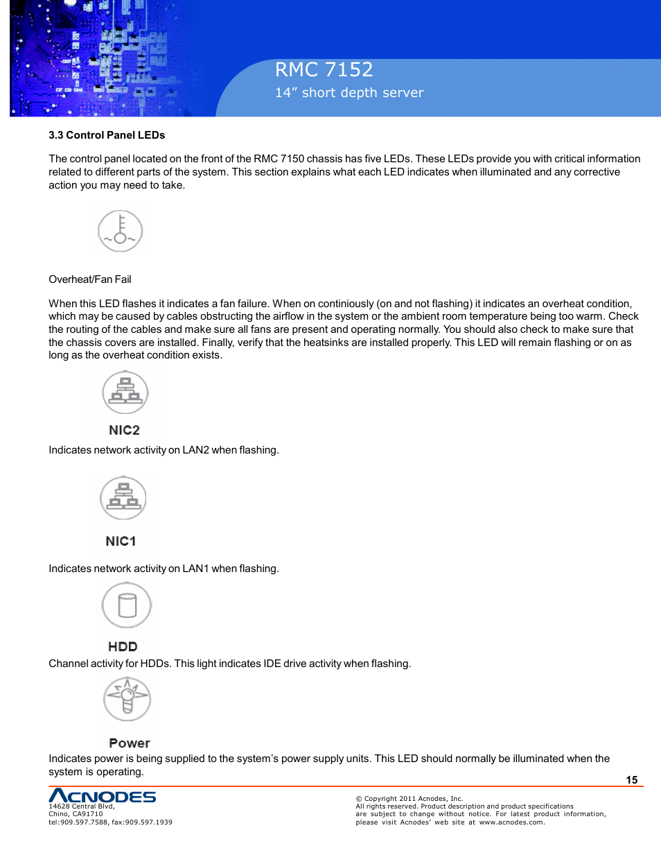 Rmc 7152 | Acnodes RMC 7152 User Manual | Page 15 / 68