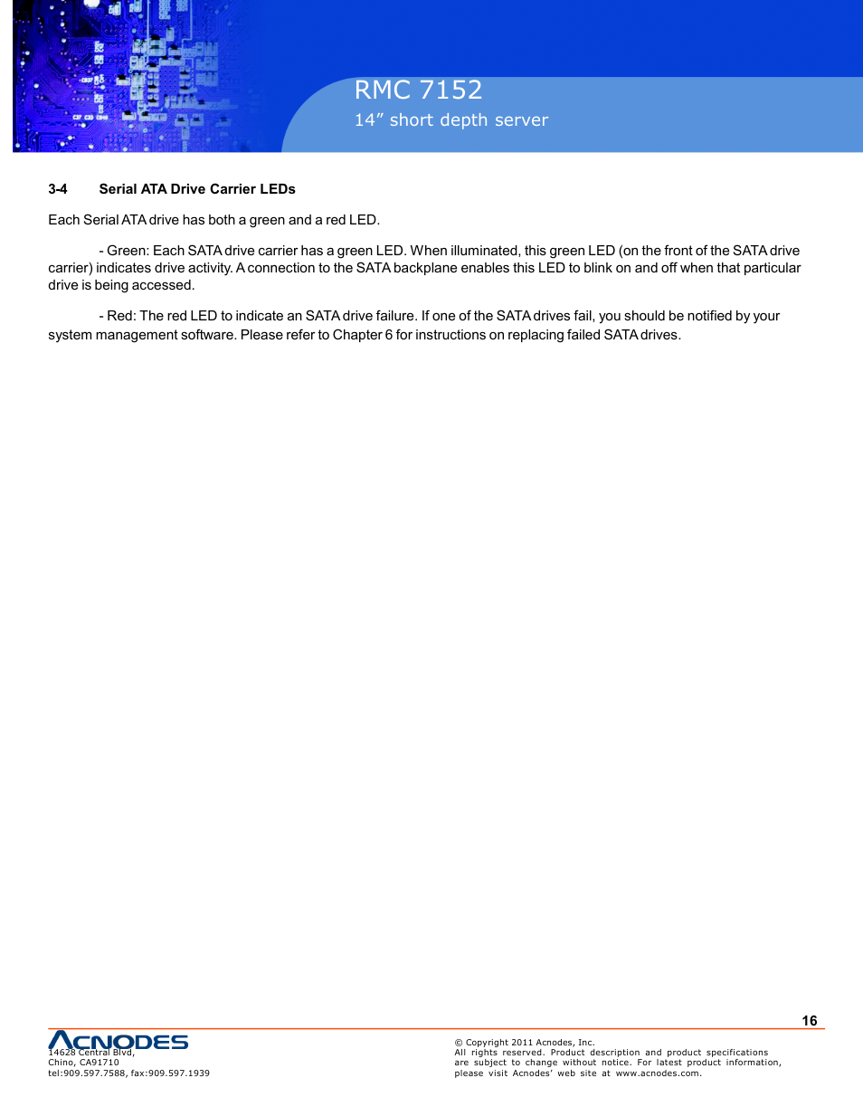 Pc 5150, Rmc 7152, Inch touch panel pc | 14” short depth server | Acnodes RMC 7152 User Manual | Page 16 / 68
