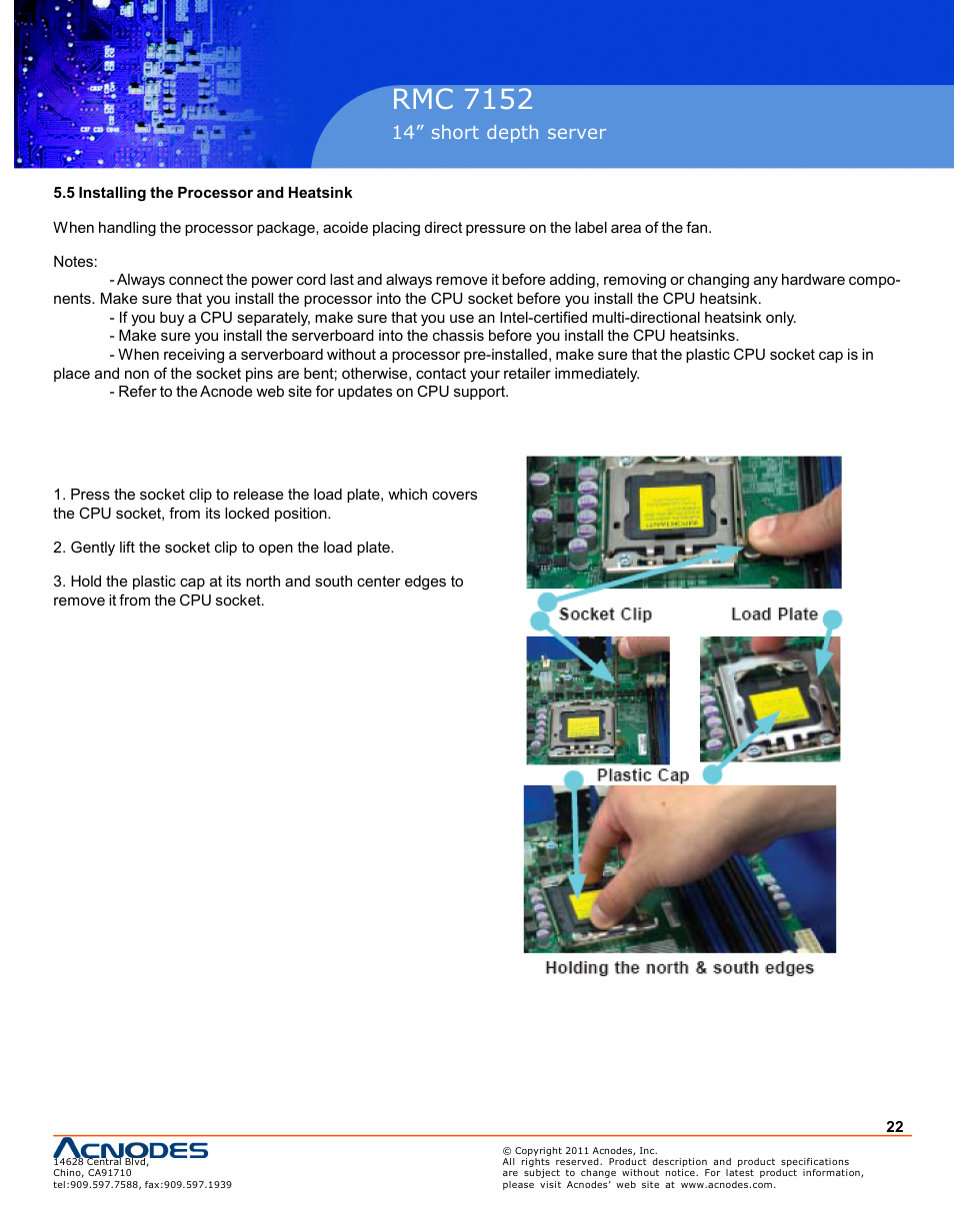 Pc 5150, Rmc 7152 | Acnodes RMC 7152 User Manual | Page 22 / 68