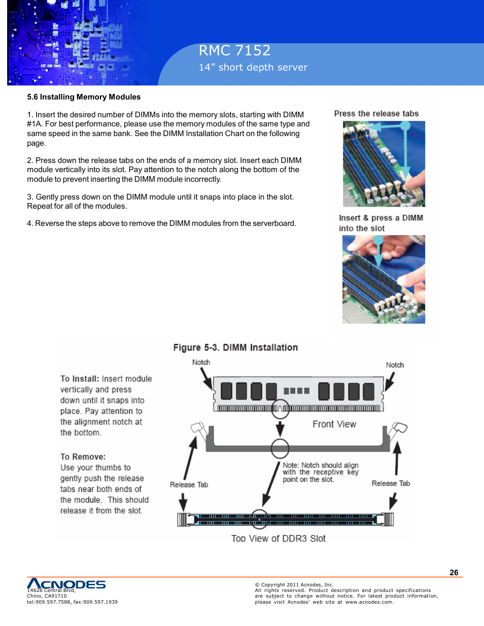 Pc 5150, Rmc 7152 | Acnodes RMC 7152 User Manual | Page 26 / 68