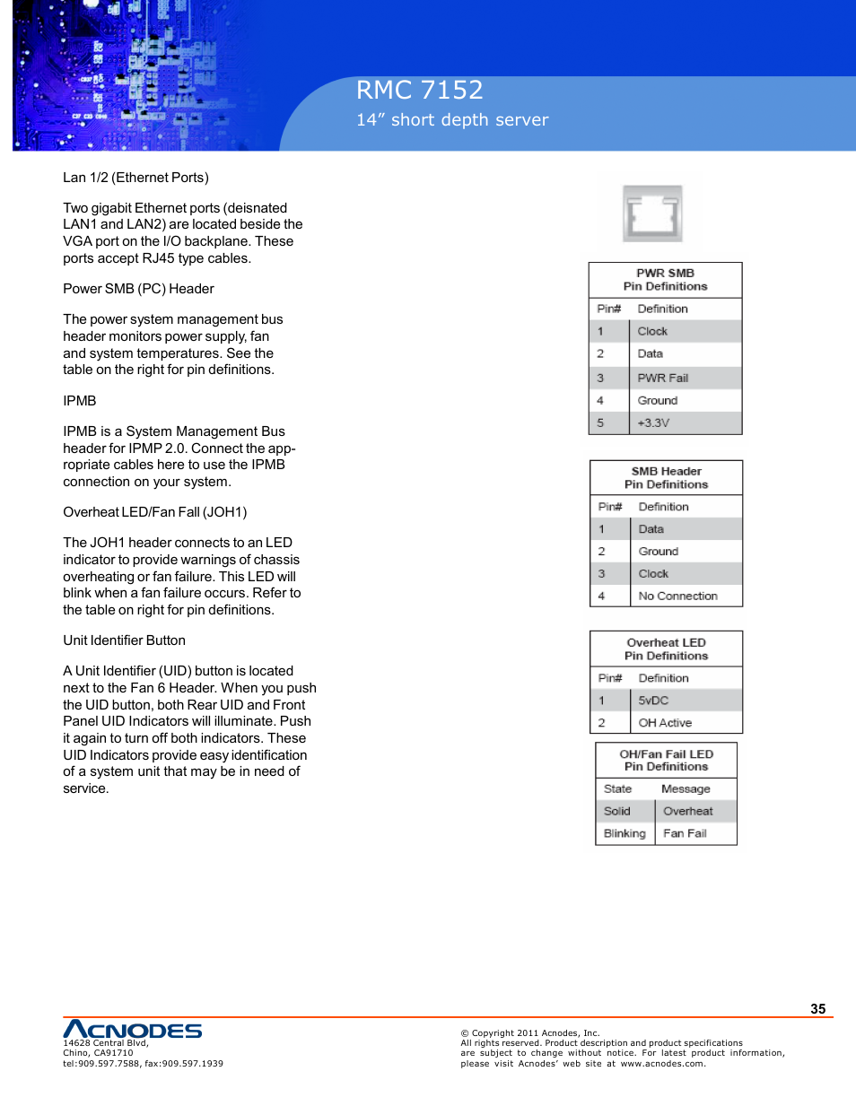 Rmc 7152 | Acnodes RMC 7152 User Manual | Page 35 / 68