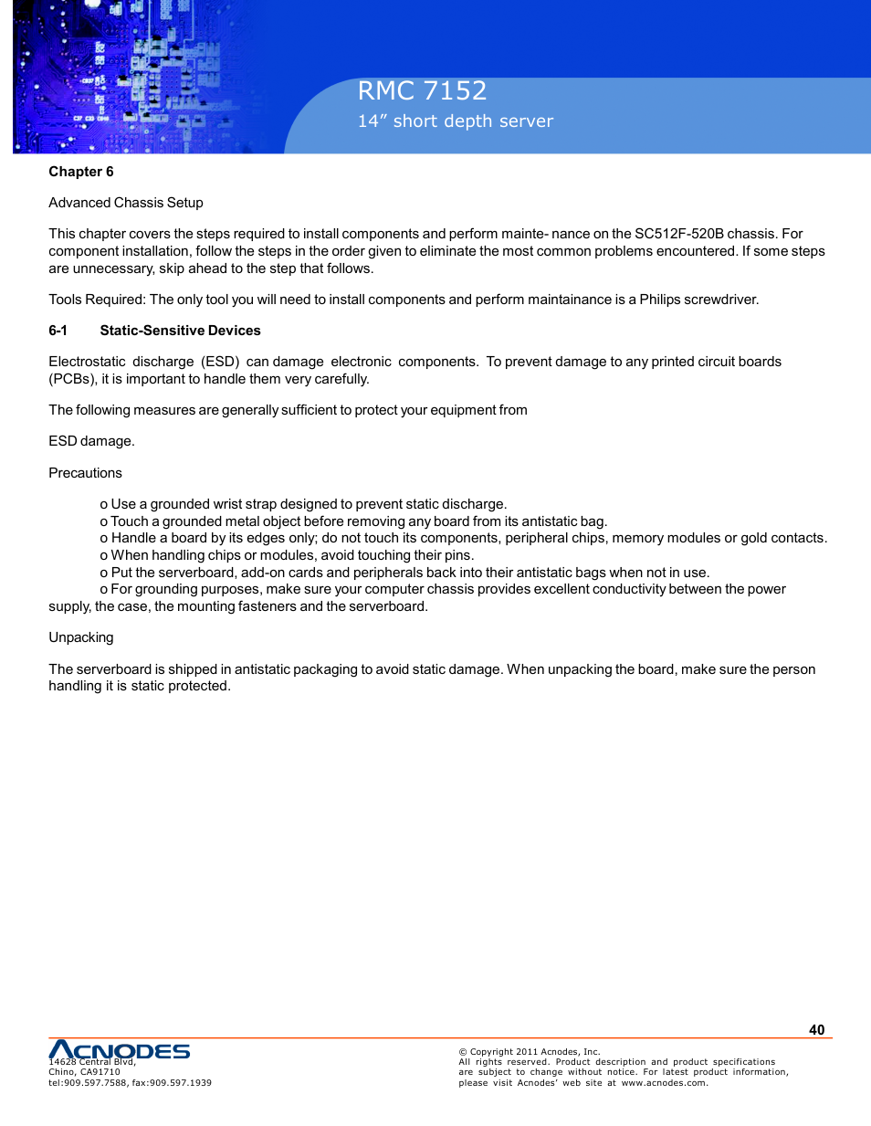Pc 5150, Rmc 7152 | Acnodes RMC 7152 User Manual | Page 40 / 68
