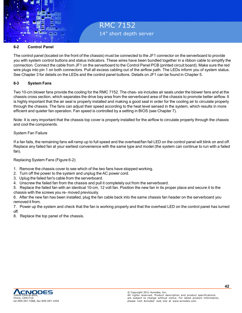 Pc 5150, Rmc 7152 | Acnodes RMC 7152 User Manual | Page 42 / 68