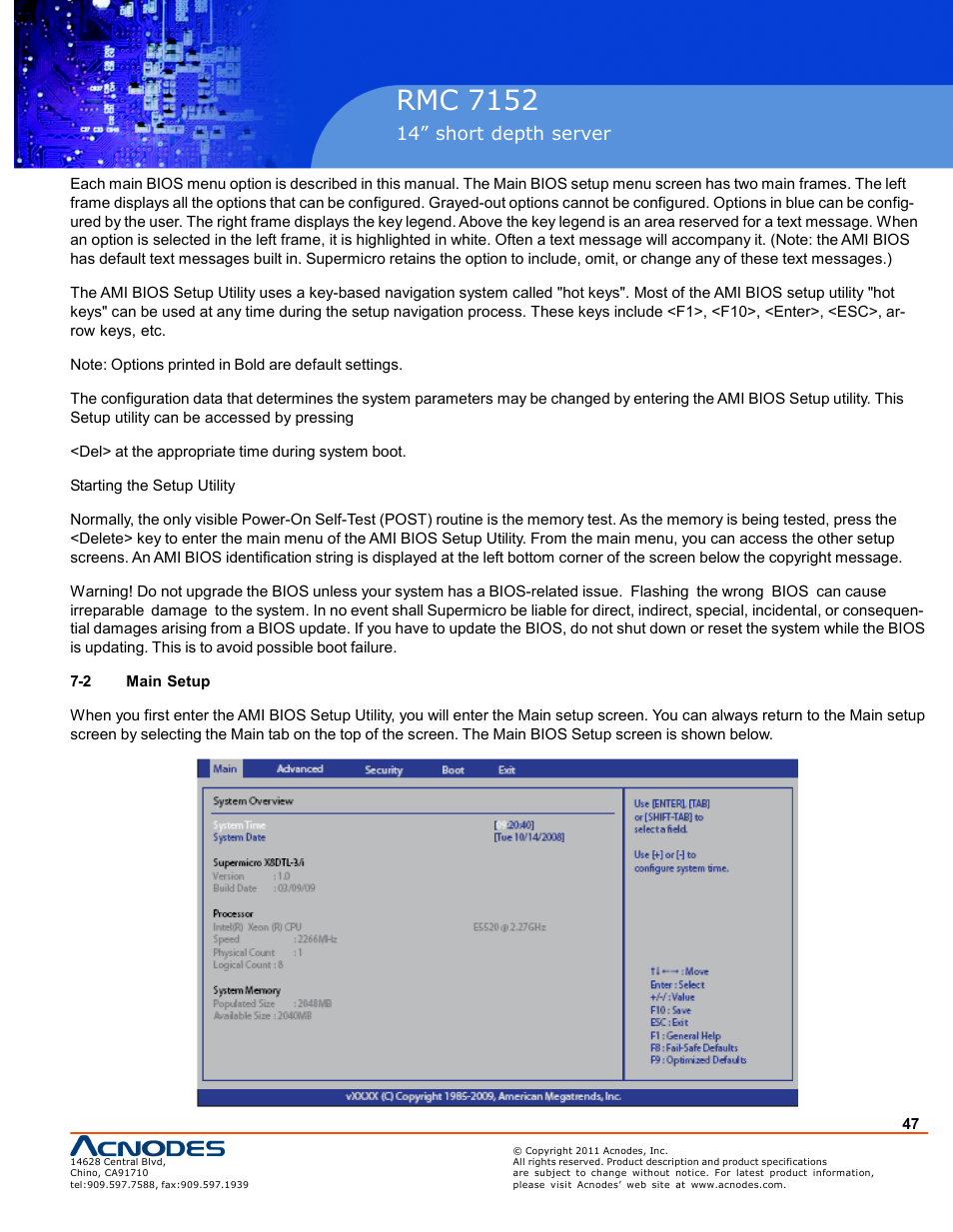 Rmc 7152 | Acnodes RMC 7152 User Manual | Page 47 / 68