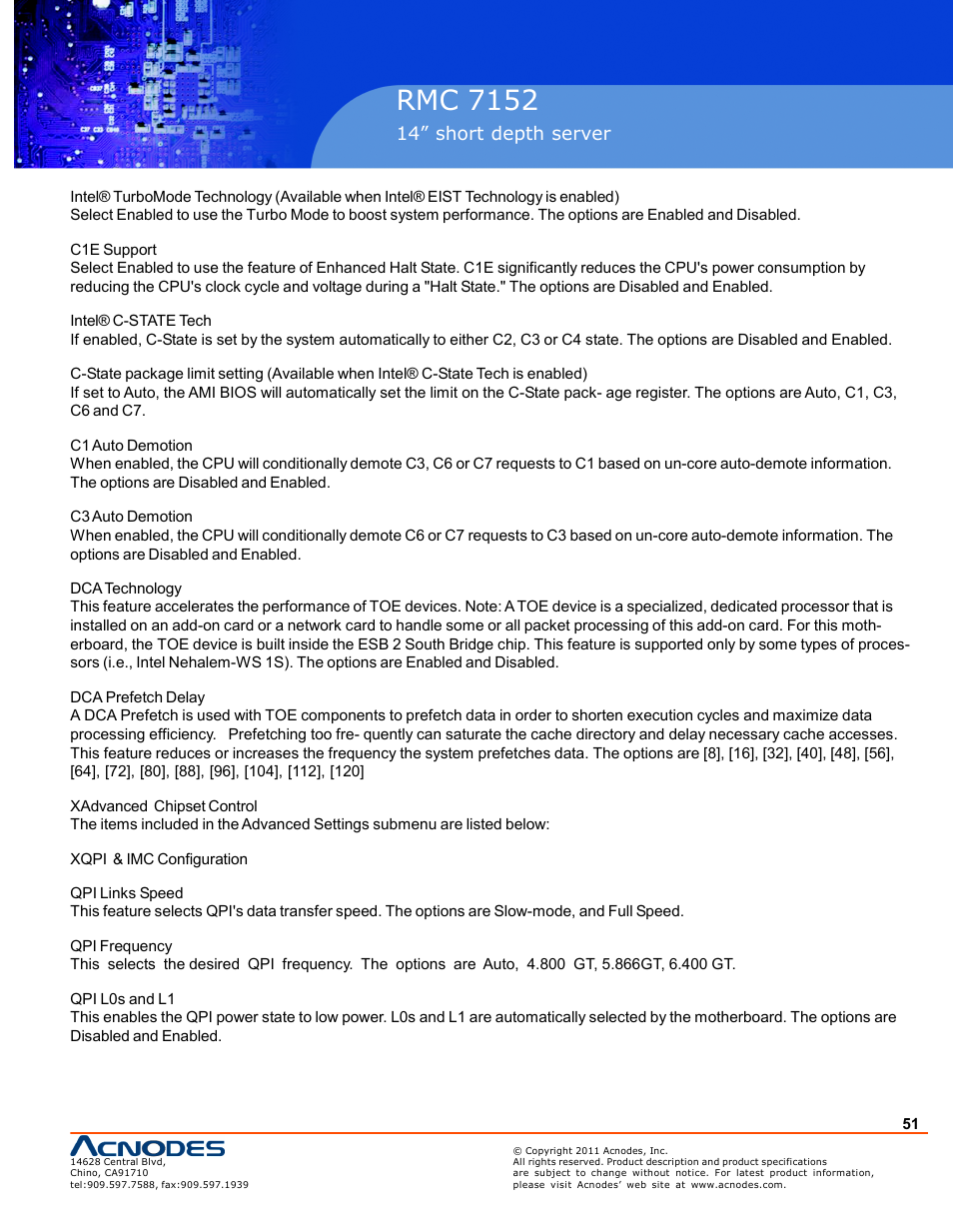 Rmc 7152 | Acnodes RMC 7152 User Manual | Page 51 / 68