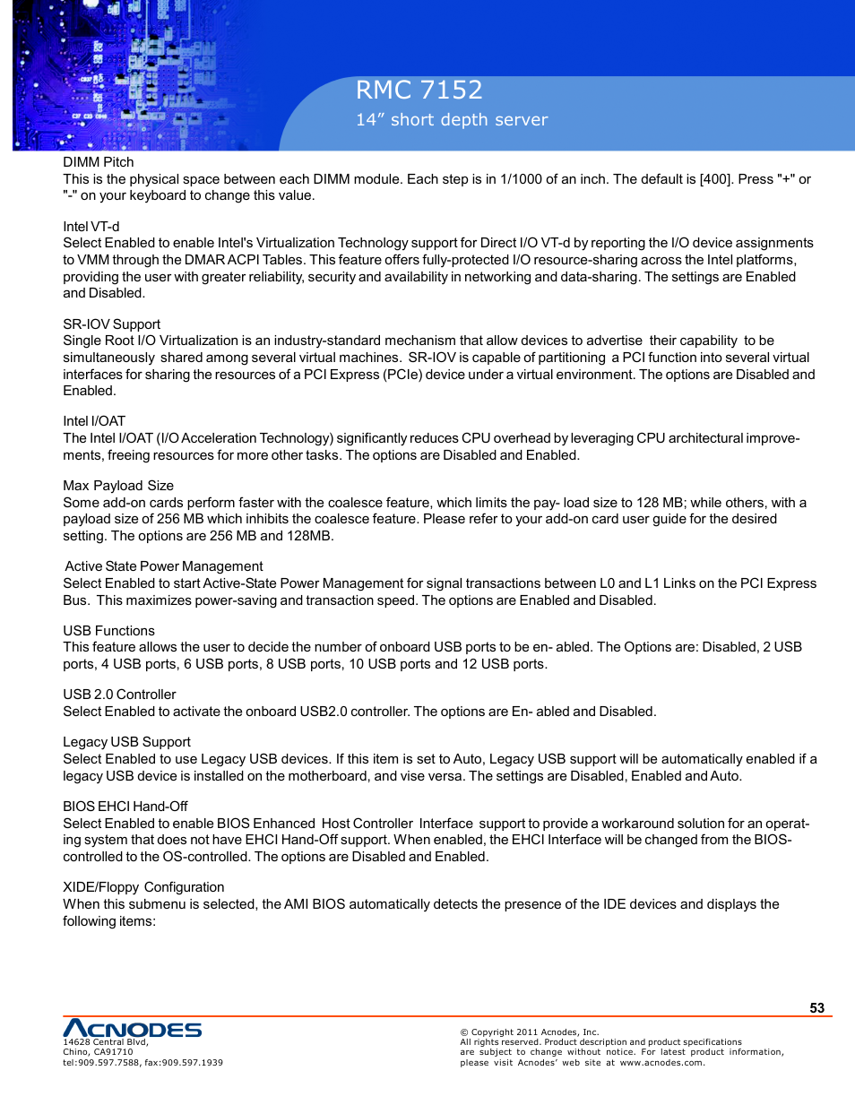 Rmc 7152 | Acnodes RMC 7152 User Manual | Page 53 / 68