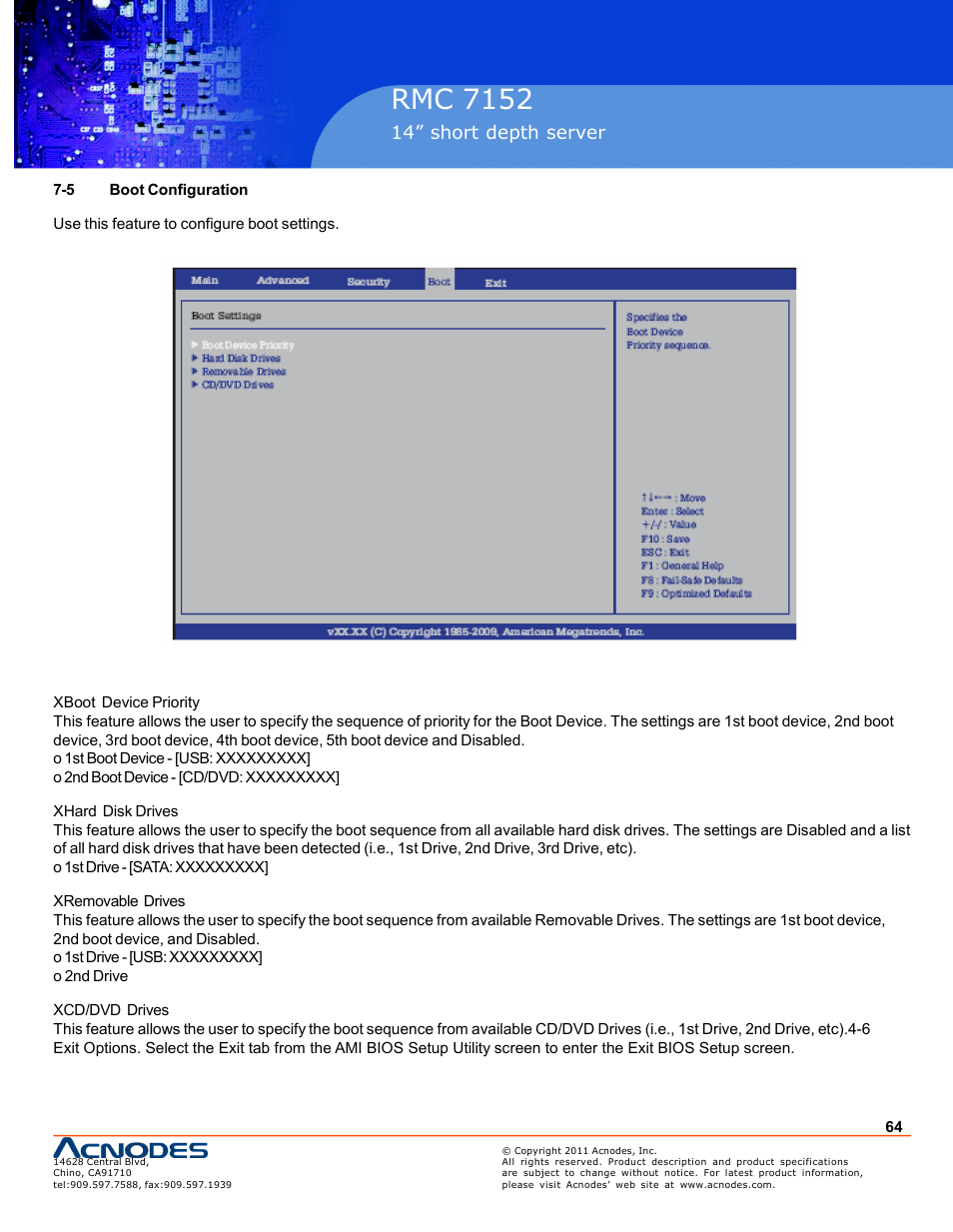 Pc 5150, Rmc 7152 | Acnodes RMC 7152 User Manual | Page 64 / 68