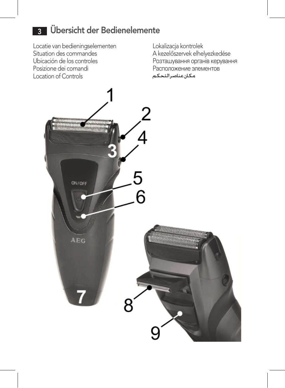 Übersicht der bedienelemente | AEG HR 5627 User Manual | Page 3 / 82