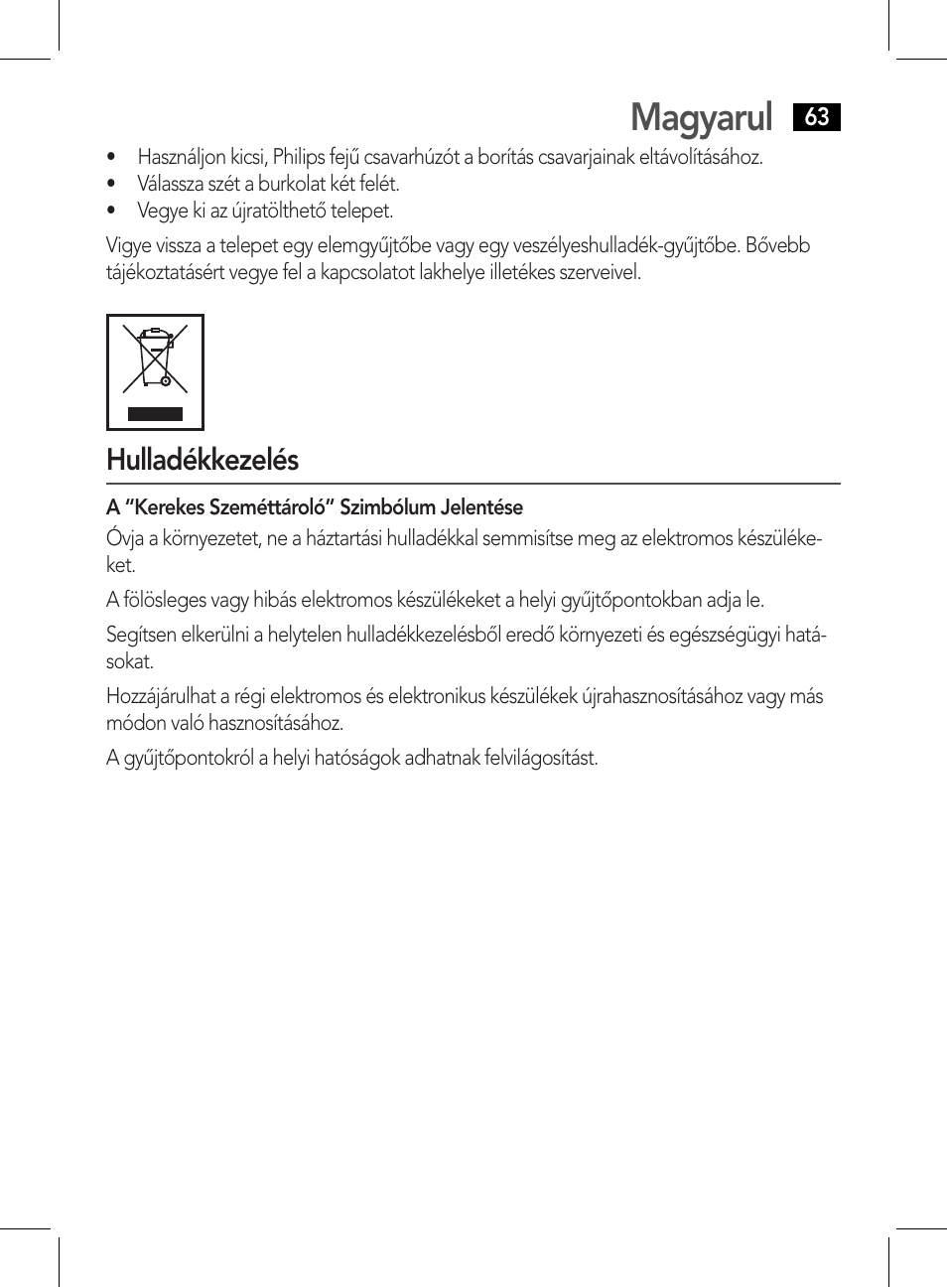 Magyarul | AEG HR 5627 User Manual | Page 63 / 82