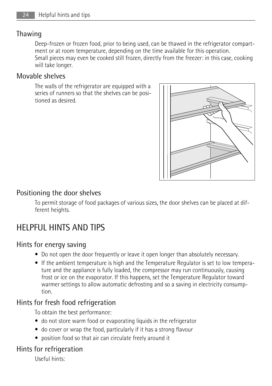Helpful hints and tips | AEG SKS51200S0 User Manual | Page 24 / 84