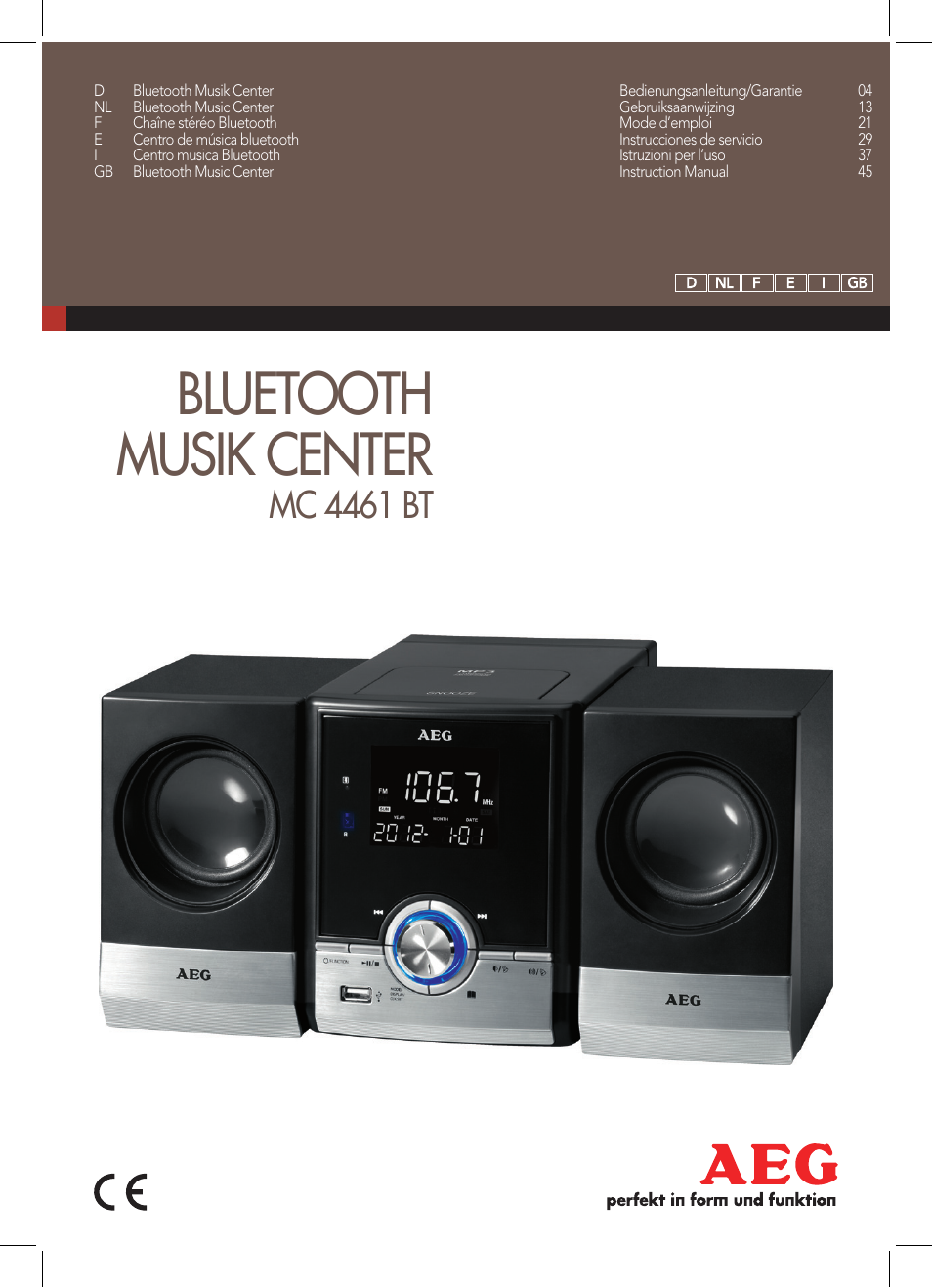 AEG MC 4461 BT schwarz User Manual | 54 pages