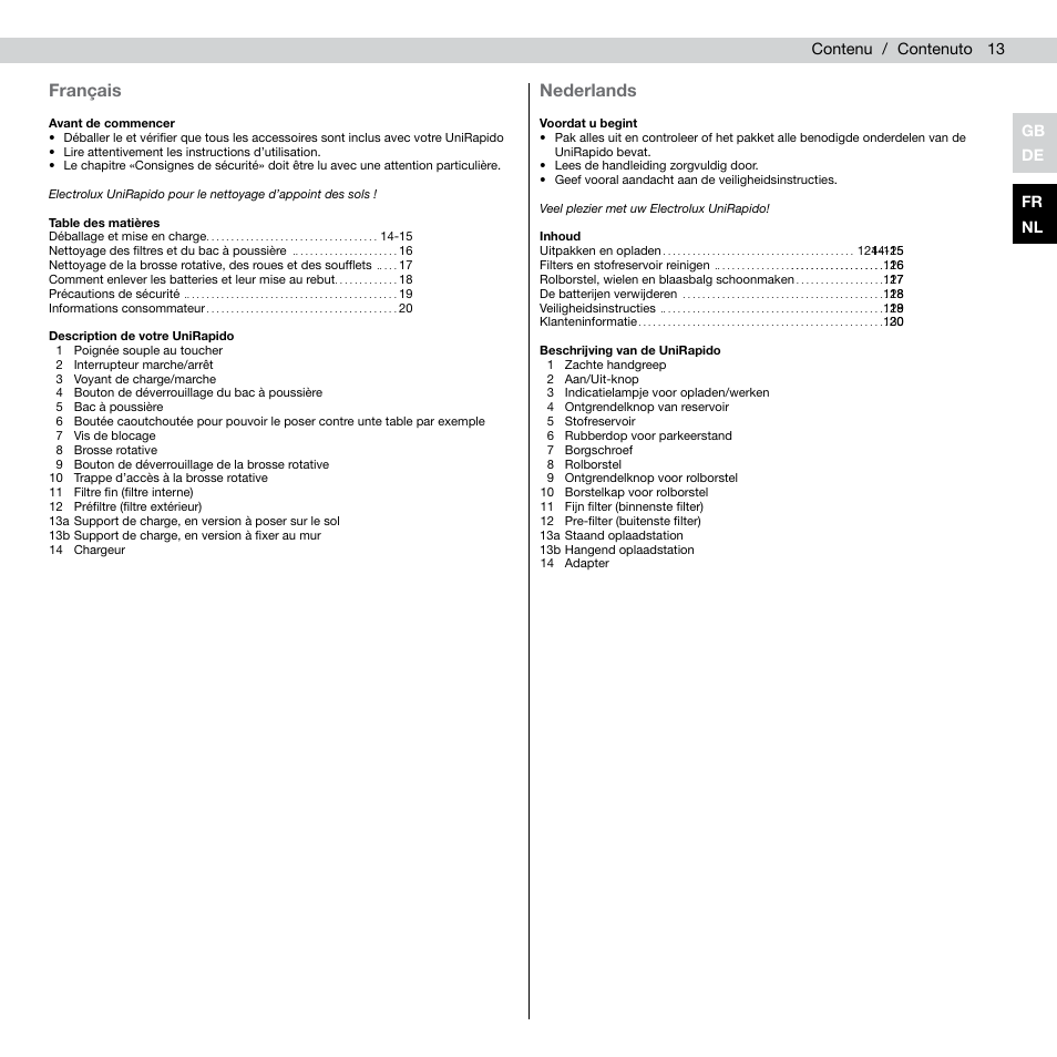 Français, Nederlands | AEG AG803 User Manual | Page 15 / 24