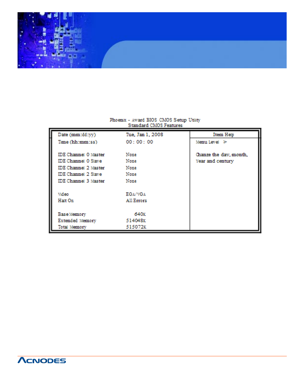 Mpc 6171, Standard cmos features | Acnodes MPC 6171B User Manual | Page 23 / 48