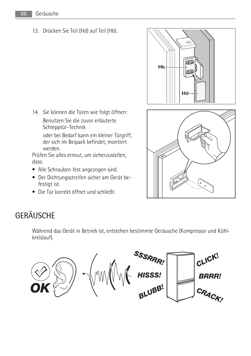 Geräusche | AEG SDS51200S0 User Manual | Page 86 / 92