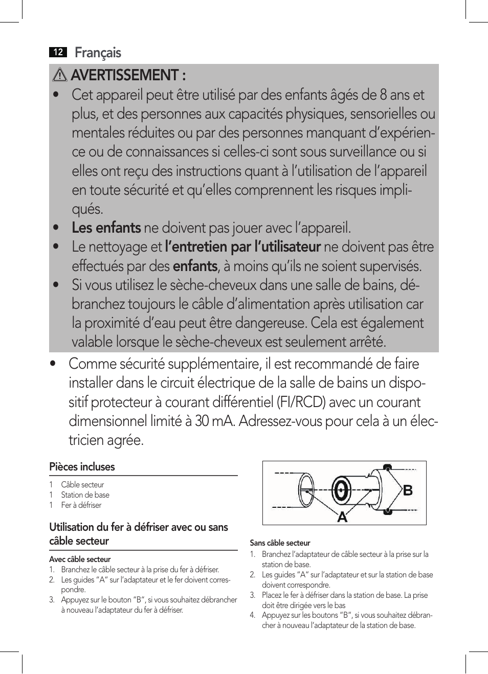 Français | AEG HC 5594 User Manual | Page 12 / 40