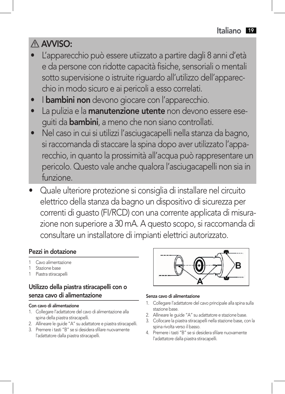 Italiano | AEG HC 5594 User Manual | Page 19 / 40