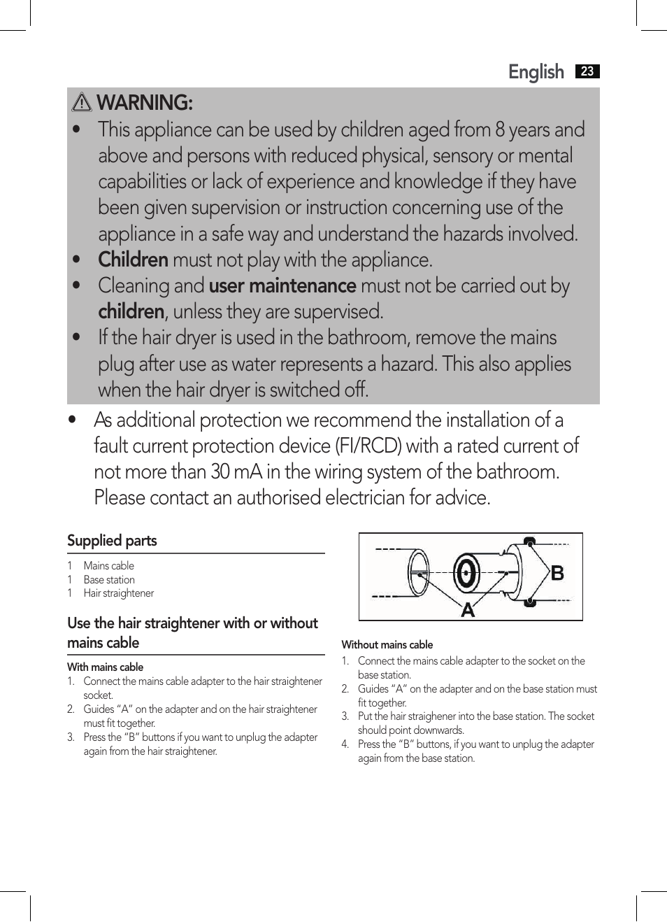 English | AEG HC 5594 User Manual | Page 23 / 40