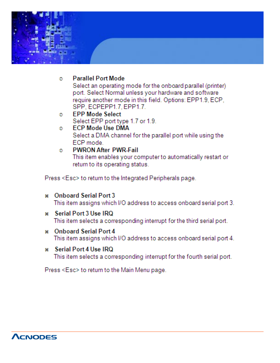 Fes 8914, Fanless embedded controller | Acnodes FES 8914 User Manual | Page 46 / 58